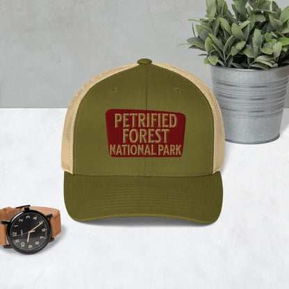 Petrified Forest National Park Sign Embroidered Trucker Hat