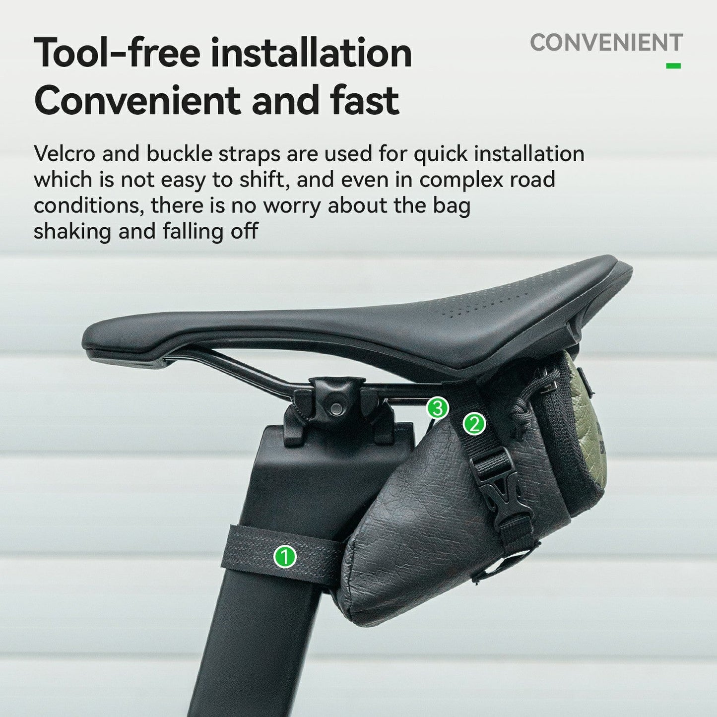 Sustainable Eco-Friendly Bike Rear Saddle Bag 0.2L