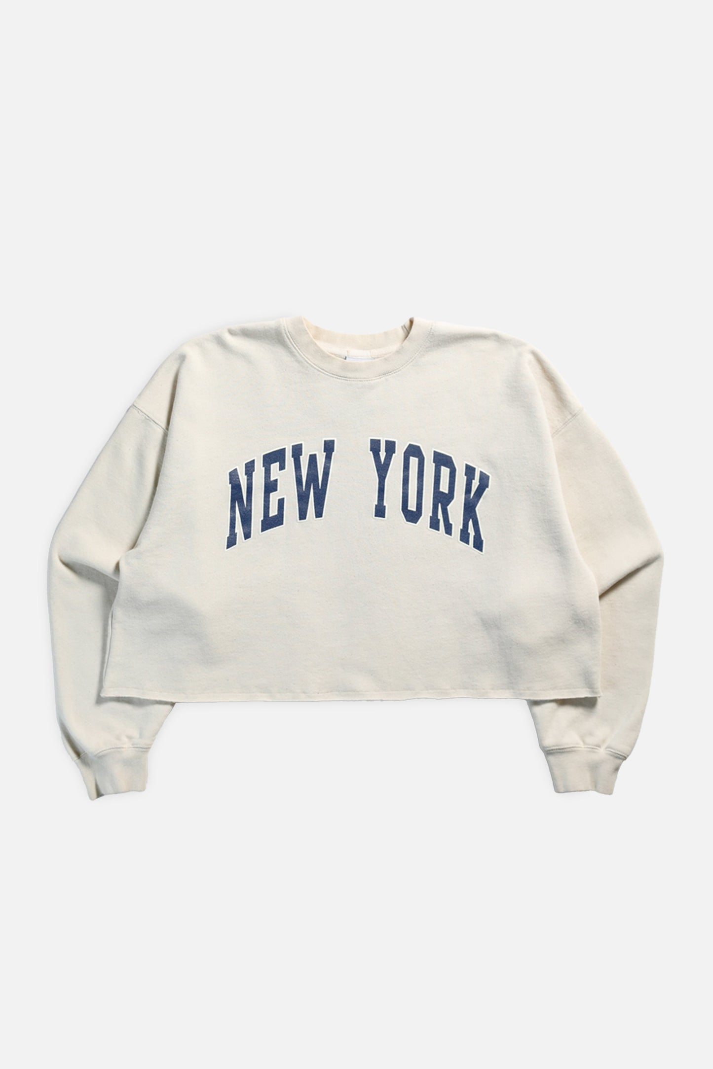 Rework New York Raw Crop Sweatshirt - XXL