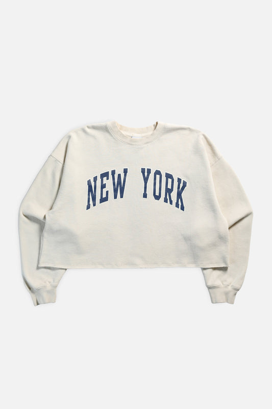 Rework New York Raw Crop Sweatshirt - XXL