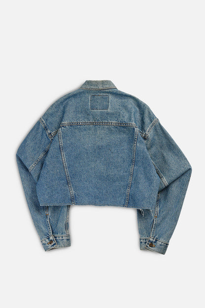 Rework Vintage Levi's Crop Denim Jacket - XL