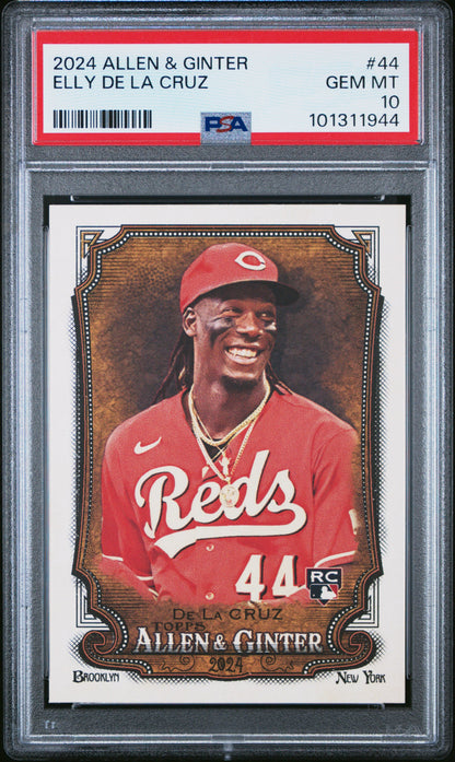 Graded 2024 Topps Allen & Ginter Elly De La Cruz #44 Rookie RC Baseball Card PSA 10 Gem Mint