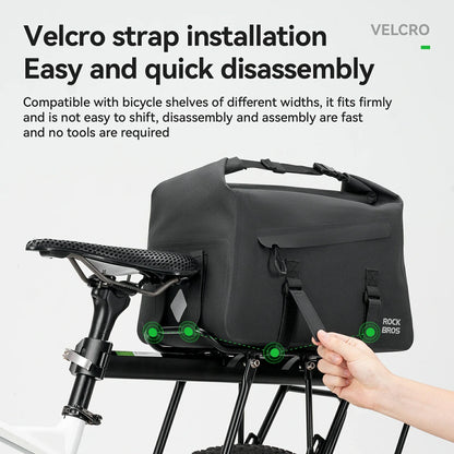 RideMate 100% Waterproof Bike Rear Rack Bag 16L