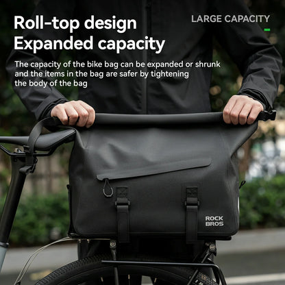 RideMate 100% Waterproof Bike Rear Rack Bag 16L