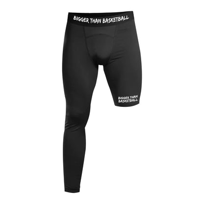 Single-Leg Compression Tights - Right - Black