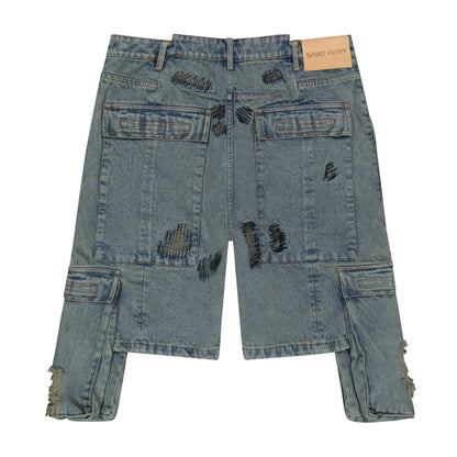 Jazzy Ripped Denim Short