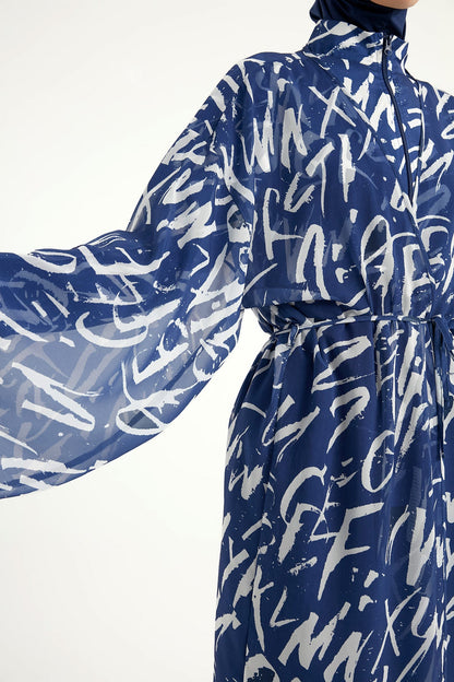 Rivamera Printed Chiffon Beach Kimono - RP2502
