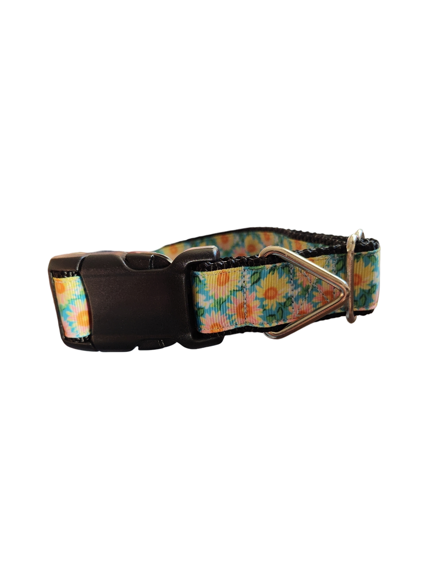 Flower Rows Nylon Dog Collar