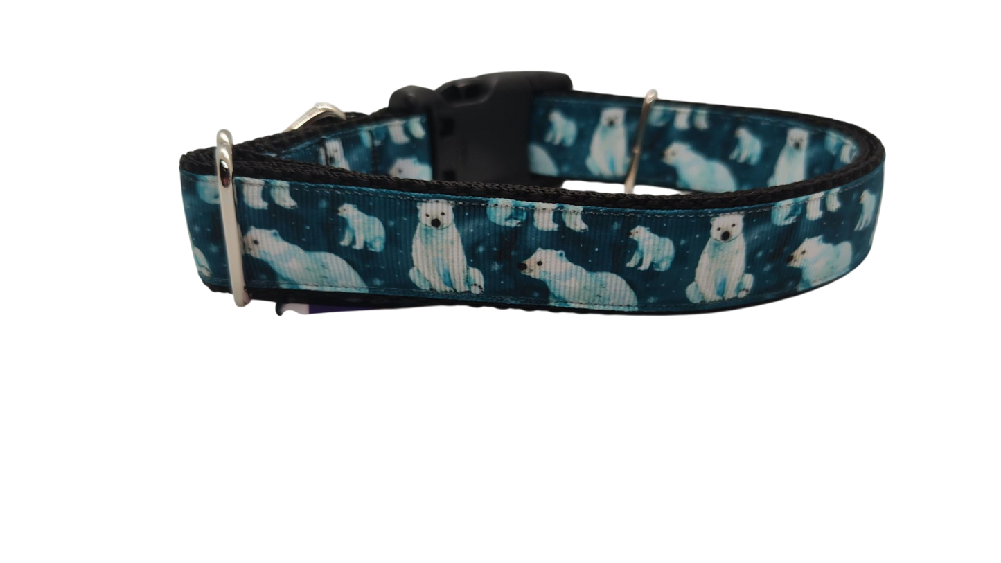 Polar Bears Nylon Dog Collar