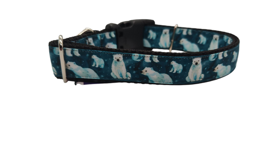 Polar Bears Nylon Dog Collar