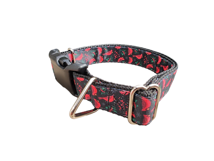 Christmas Cardinal Nylon Dog Collar
