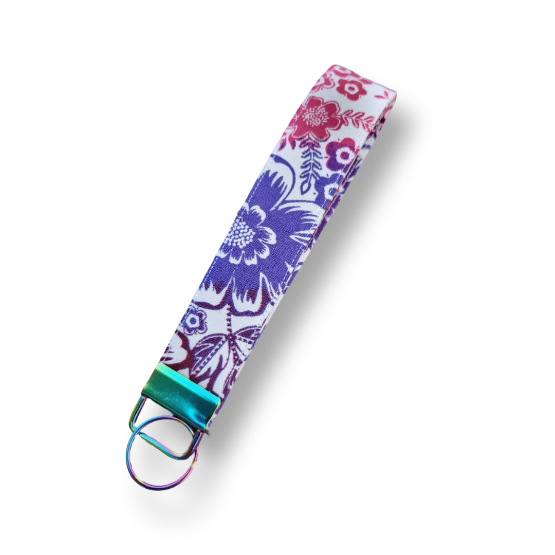 Funky Floral Keyfob Wristlet