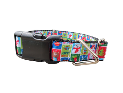 Christmas Cards Nylon Dog Collar
