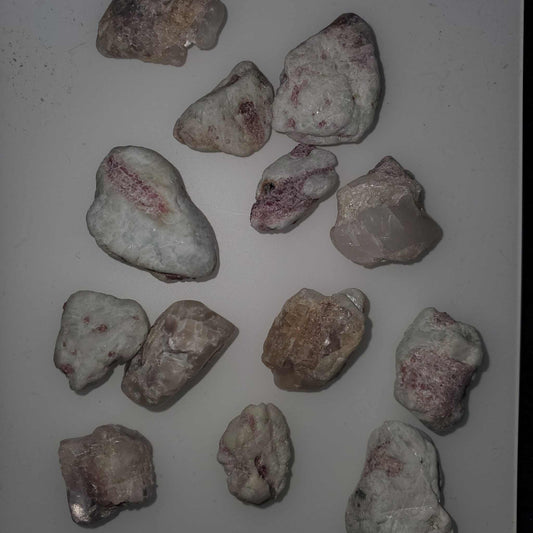 Pink Tourmaline with Quartz Rough Stone (in matrix)