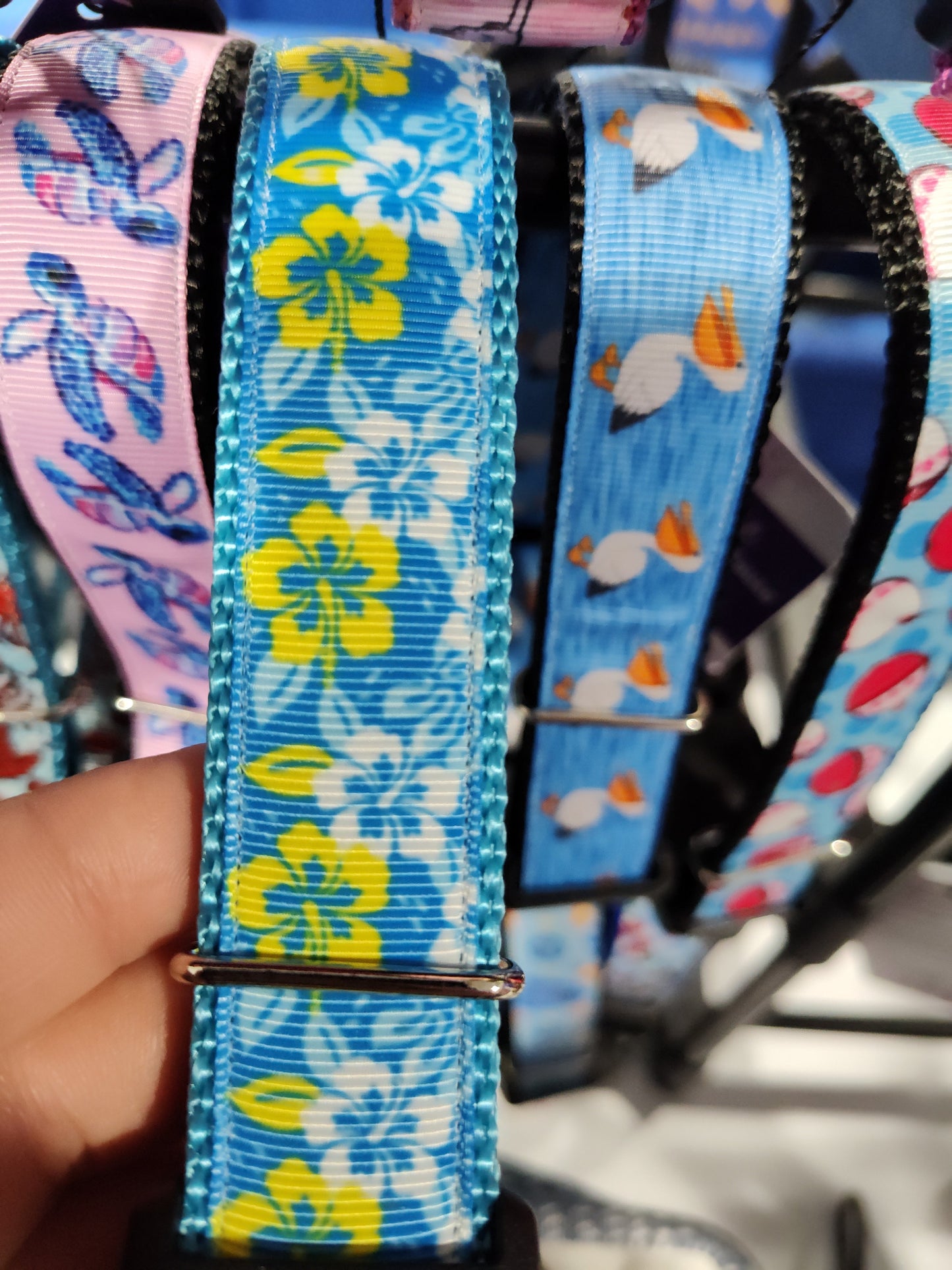 Hawaiian Flowers Nylon Dog Collar