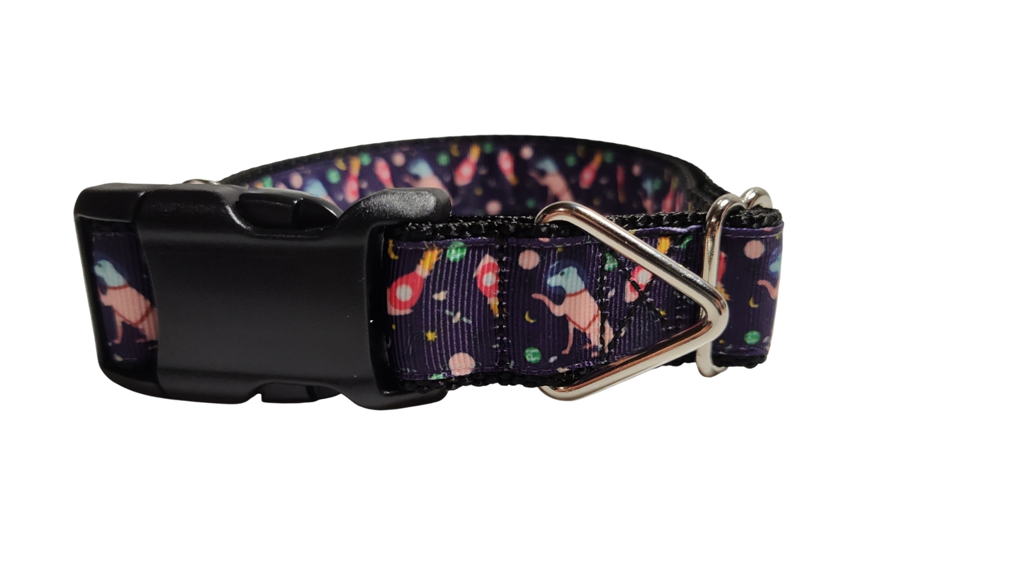 Space Dogs Nylon Dog Collar