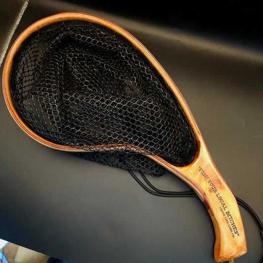 The "Critter Getter"  Wood w/ Rubber Landing Net