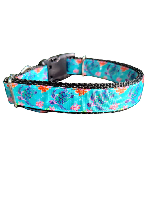 Sea Turtles Nylon Dog Collar
