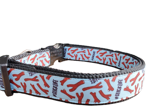 # Stick Life Black Nylon Dog Collar MD, LG, XL, Leash