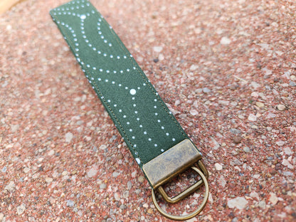 Green Swirls Keyfob Wristlet