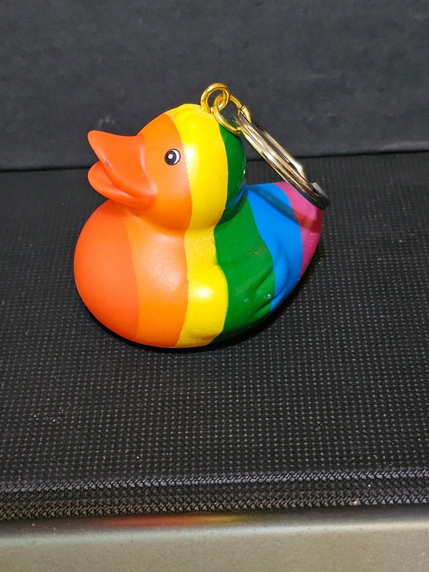 Pride duck keychain