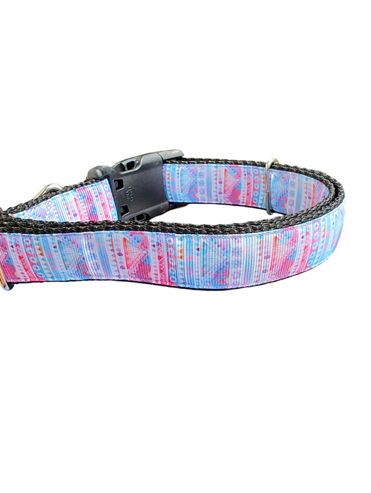 Watercolor Tribal Nylon Dog Collar