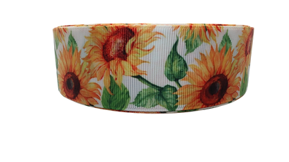 1.5" Wide Sunflowers Nylon Dog Collar