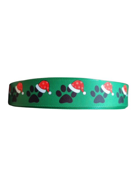 Christmas Paws Nylon Dog Collar, Leash