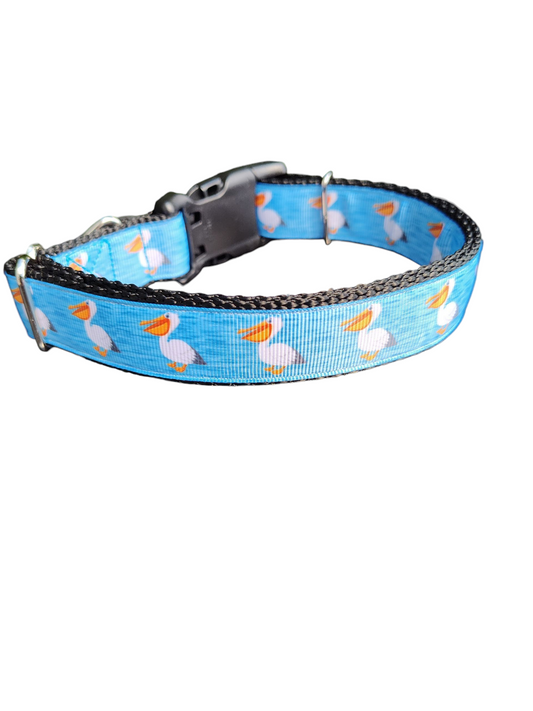 Pelicans Nylon Dog Collar