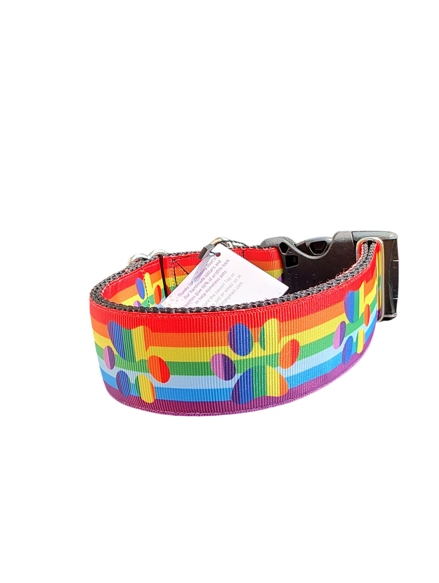 1.5" Wide Pride Paws Nylon Dog Collar