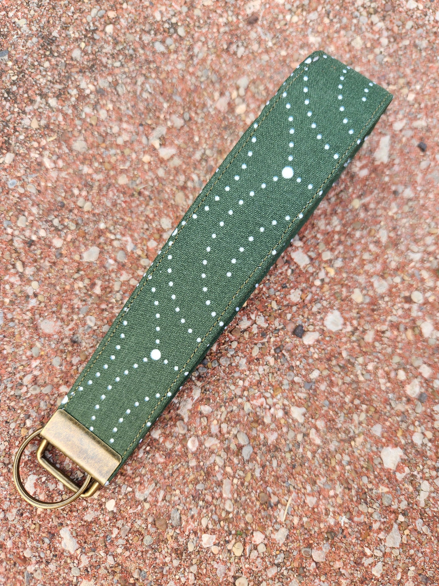 Green Swirls Keyfob Wristlet