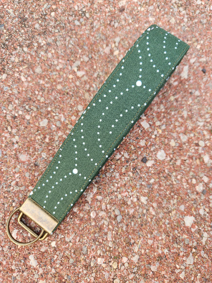 Green Swirls Keyfob Wristlet