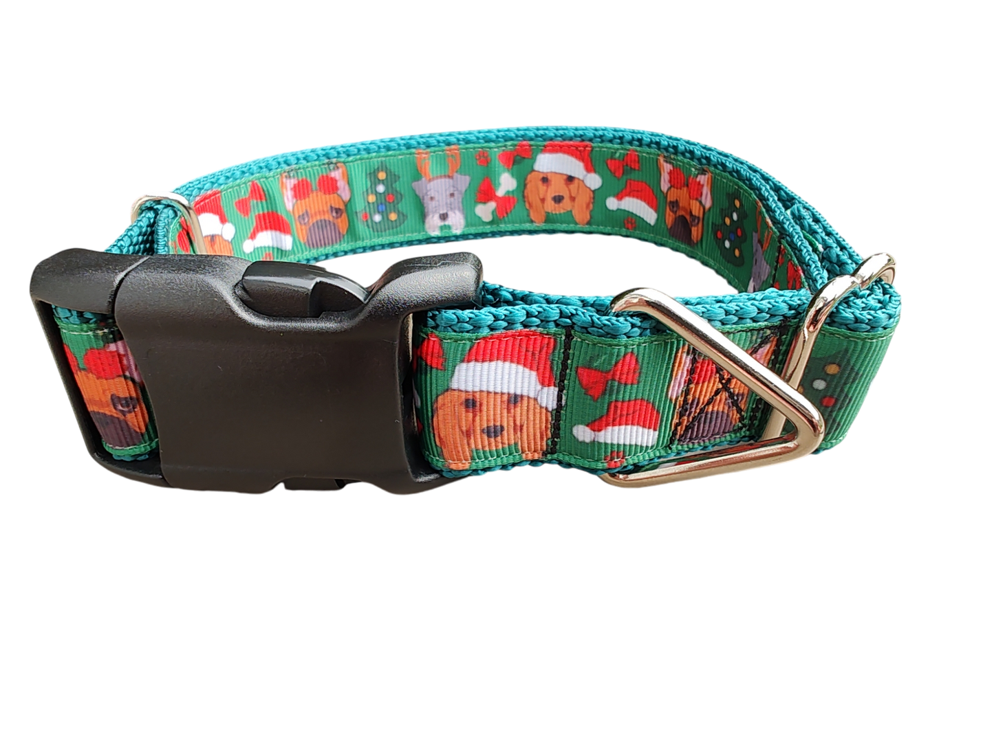 Christmas Pups Nylon Dog Collar
