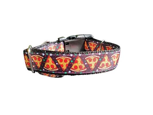 Pizza Slices Nylon Dog Collar