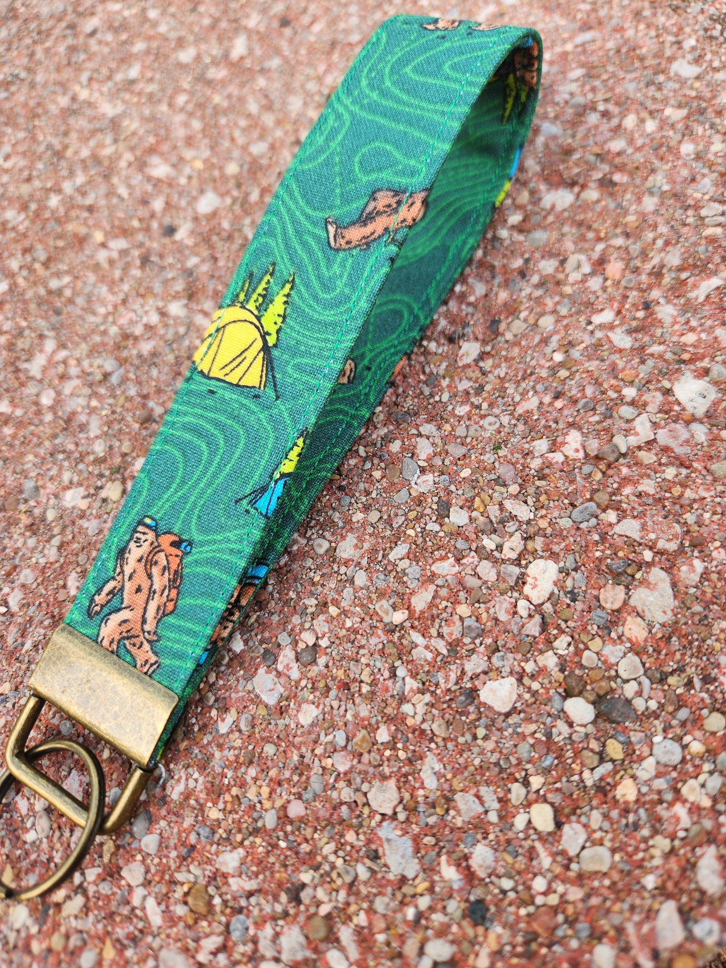 Bigfoot Topography Keyfob Wristlet