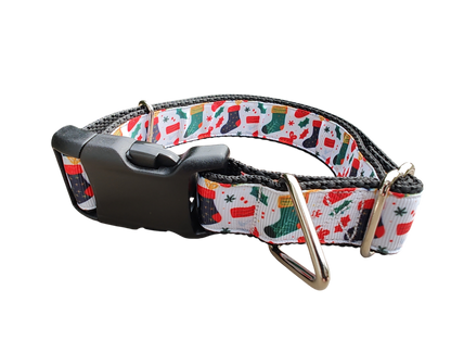 Christmas Stockings Nylon Dog Collar