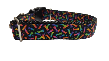 Neon Bones Nylon Dog Collar MD, LG, XL, Leash