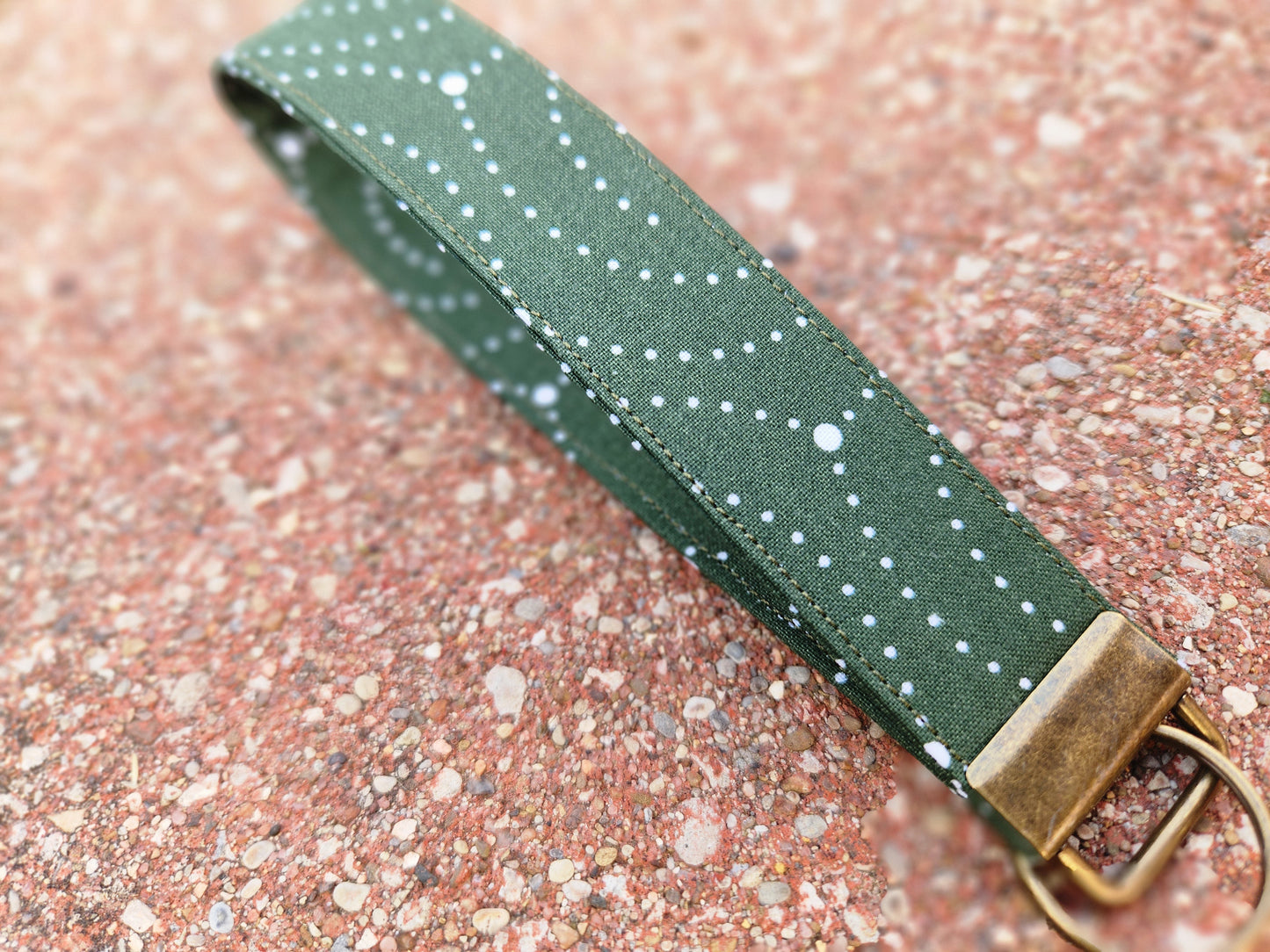 Green Swirls Keyfob Wristlet