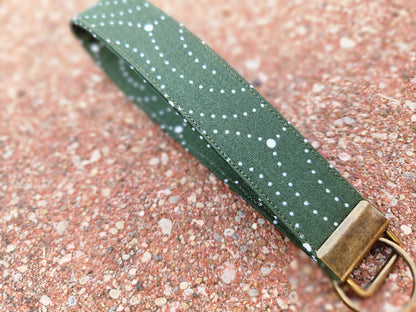 Green Swirls Keyfob Wristlet