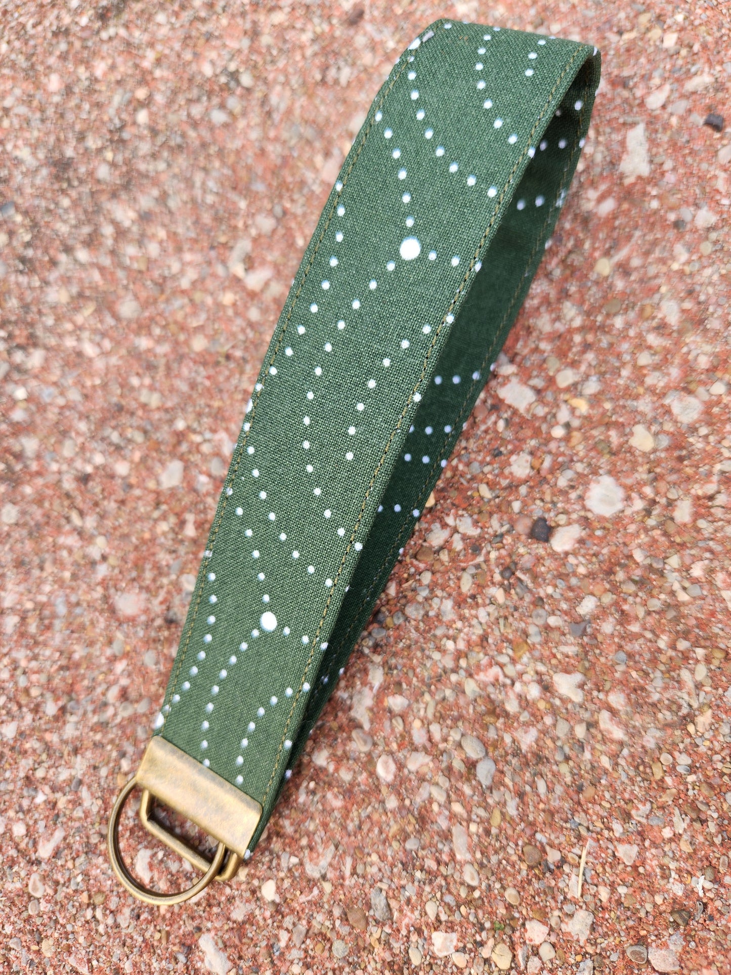 Green Swirls Keyfob Wristlet