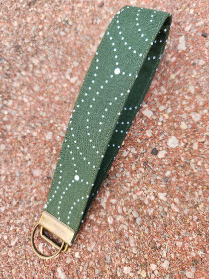 Green Swirls Keyfob Wristlet