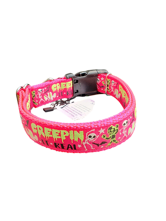 Creepin It Real Nylon Dog Collar