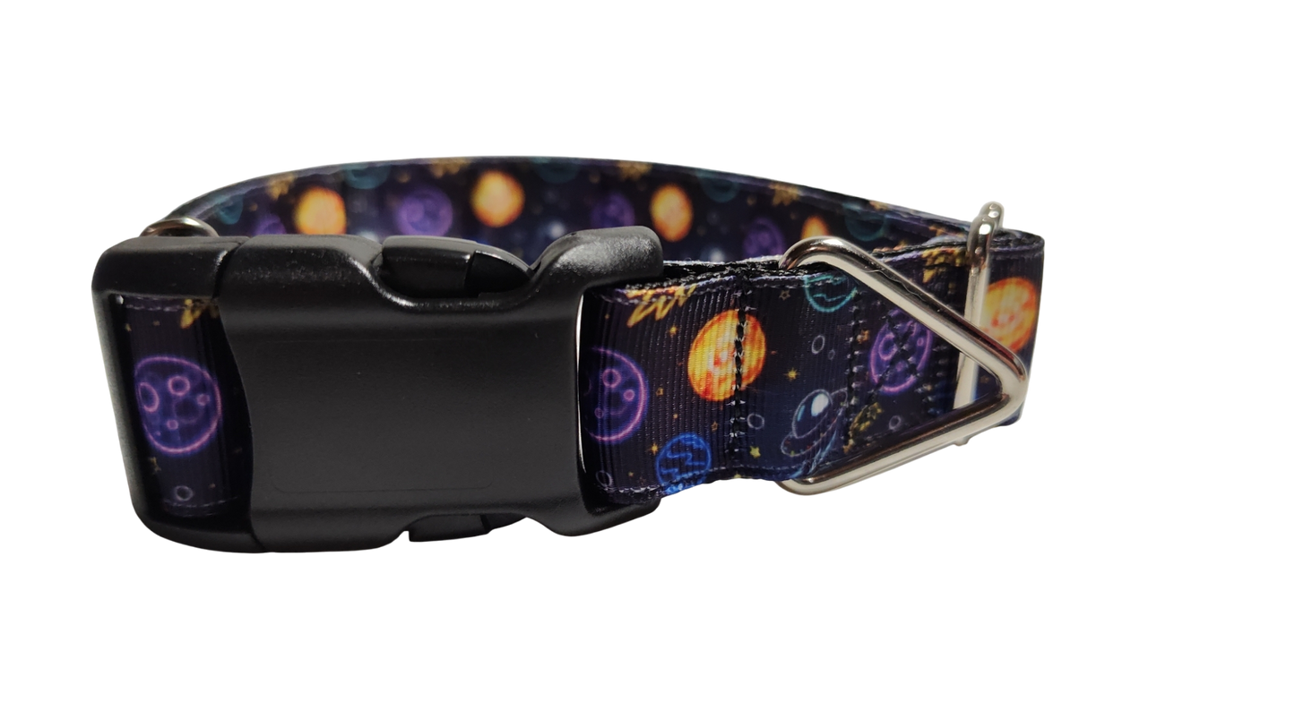 Space Travel Nylon Dog Collar