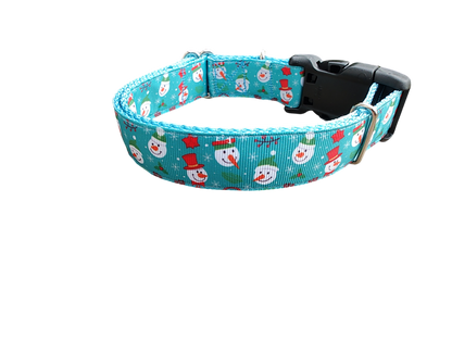 Snowman Christmas Nylon Dog Collar