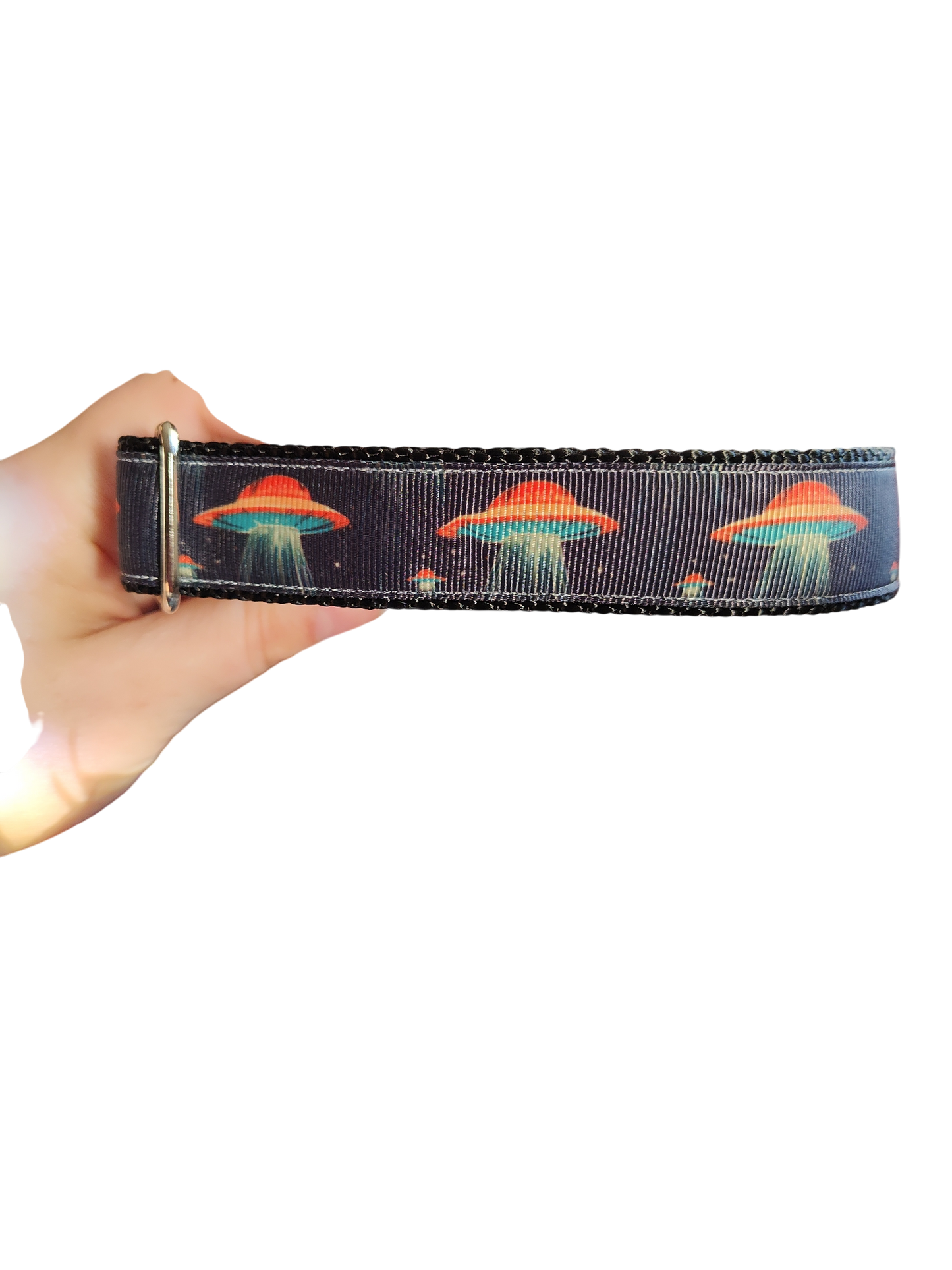 Orange UFO Nylon Dog Collar