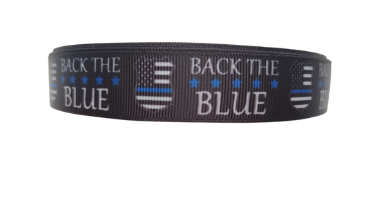 Back the Blue Nylon Dog Collar