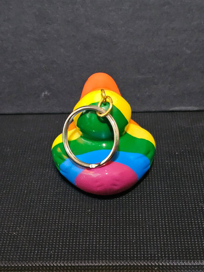 Pride duck keychain