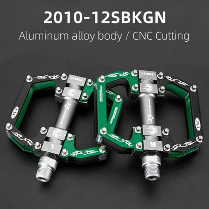 Road Bike Pedals Aluminum Alloy Anti-slip Bicycle Pedals Hollow-Carved Design Pedals Bicycle Accessories Mountain Bike Pedals Flat Bicycle Pedals Platform Cycling Sealed Bearing Aluminum Pedals For Mountain Bike