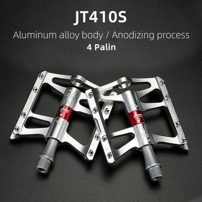 Road Bike Pedals Aluminum Alloy Anti-slip Bicycle Pedals Hollow-Carved Design Pedals Bicycle Accessories Mountain Bike Pedals Flat Bicycle Pedals Platform Cycling Sealed Bearing Aluminum Pedals For Mountain Bike