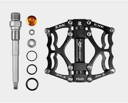 Road Bike Pedals Aluminum Alloy Anti-slip Bicycle Pedals Hollow-Carved Design Pedals Bicycle Accessories Mountain Bike Pedals Flat Bicycle Pedals Platform Cycling Sealed Bearing Aluminum Pedals For Mountain Bike